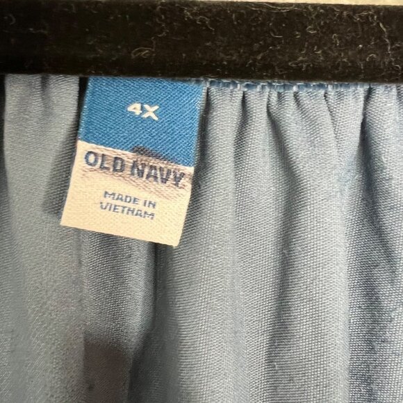 NWT Old Navy Puff-Sleeve Velvet Mini Shift Dress Blue Plus Size 4X - Picture 3 of 10